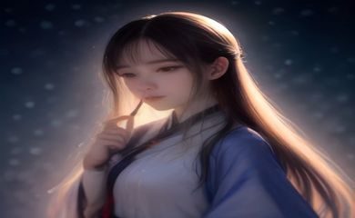深夜窗边，一个人戴着耳机安静收听中文asmr音频，窗外雨声与屋内暖光形成温柔对比